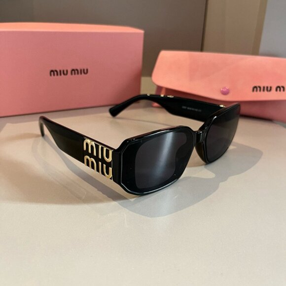 Miu Miu Black Square Sunglasses - Picture 1 of 7
